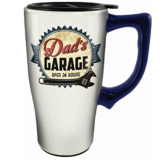 Dad's Garage Ceramic Travel Mug - Picture 1 of 1